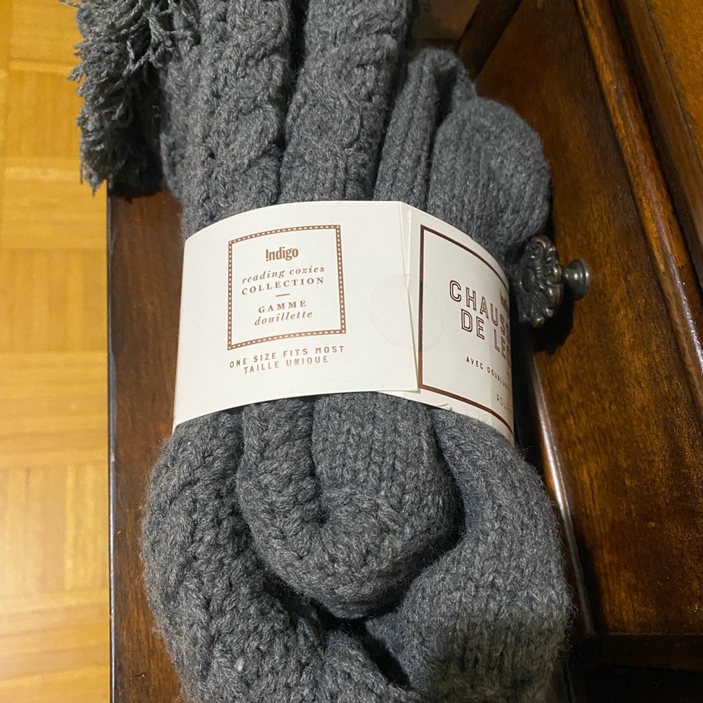 Indigo Gray Cozy Knitted Accents Decor